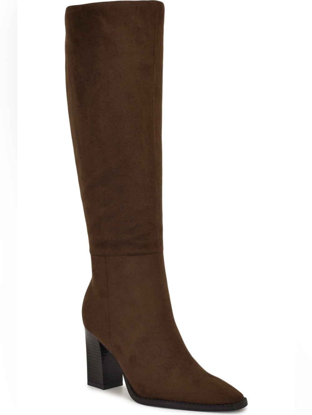 Nine West Zeram Knee-High Boots Brown Faux Suede Size 9M NWOT No Box